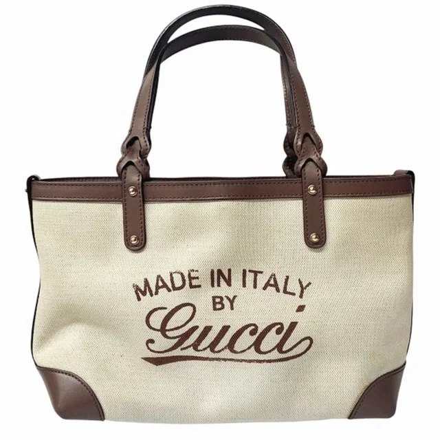 Gucci Craft Tote Bag Canvas Leather in Canvas from The Reluxe