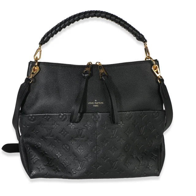 Louis Vuitton Black Monogram Empreinte Maida Hobo in Black Coated canvas from myGemma