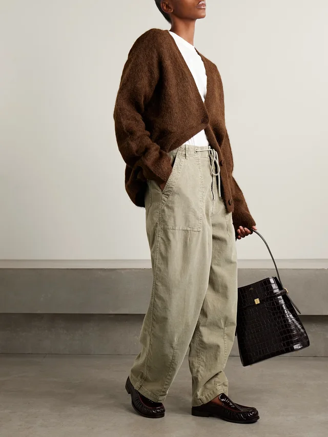 JAMES PERSE Cotton-blend corduroy barrel-leg pants in Beige, photo 2 of 2 from NET-A-PORTER (Canada)