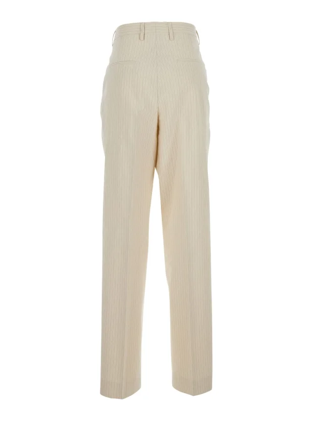DRIES VAN NOTEN Beige 'Pilar' Pants with Side Pockets for Men in Beige, photo 3 of 6 from Gaudenzi Boutique