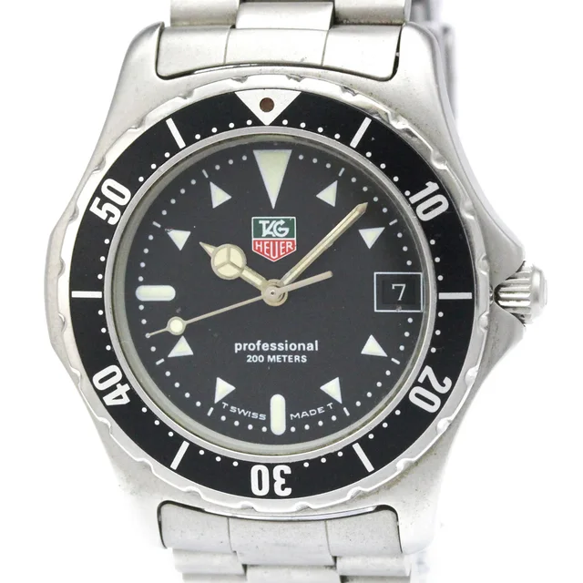 TAG Heuer Professional Chronograph Steel Quartz Mens Watch 973.006 in Black from Elady
