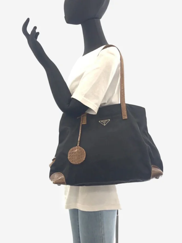 Prada Black Tessuto nylon shoulder bag in Black Nylon from Sign of the Times, photo 2 of 2