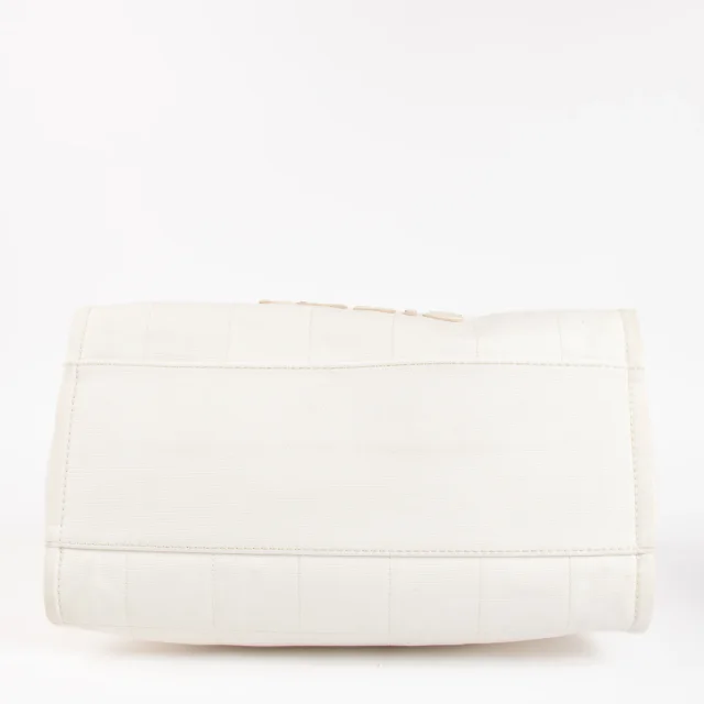Chanel White Canvas Large Deauville Shopping Bag in White Canvas from Labellov, photo 5 of 6