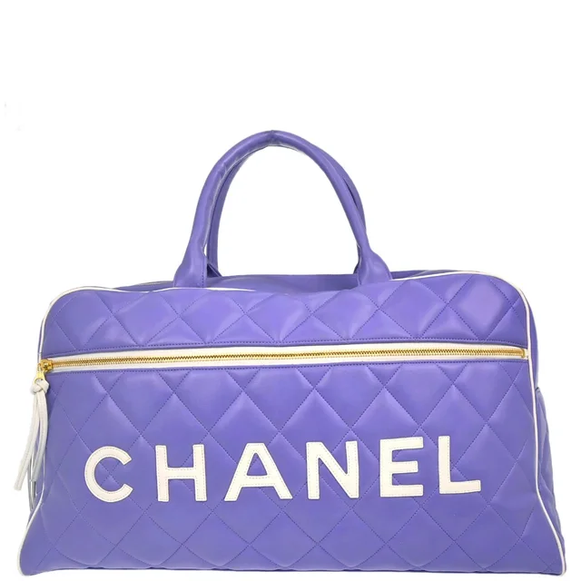 Chanel 1994-1996 Purple Calfskin Bowling Bag 50 in Purple Calfskin from AMORE Vintage Tokyo