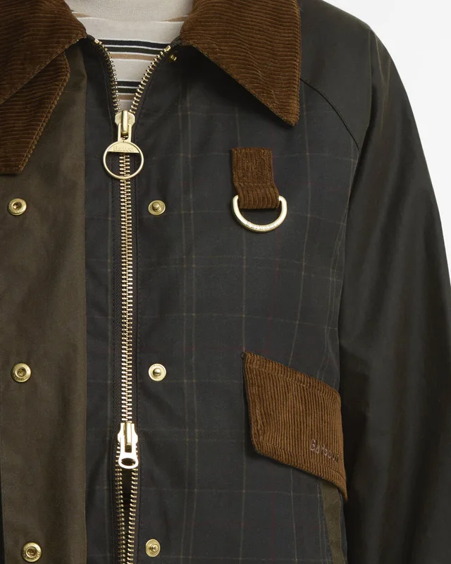 Barbour Cropped wax‑jacket with corduroy trim, photo 8 of 8 from SENSER