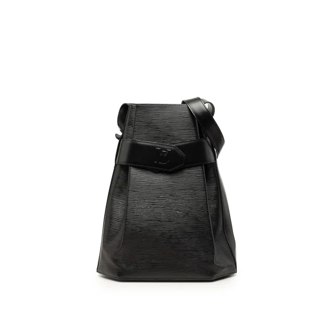 Black Louis Vuitton Epi Sac D Epaule GM Bucket Bag in Black Leather from Designer Revival
