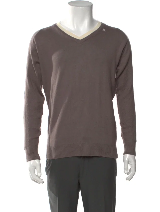 Lanvin Wool V-Neck Pullover in gray Wool from The RealReal