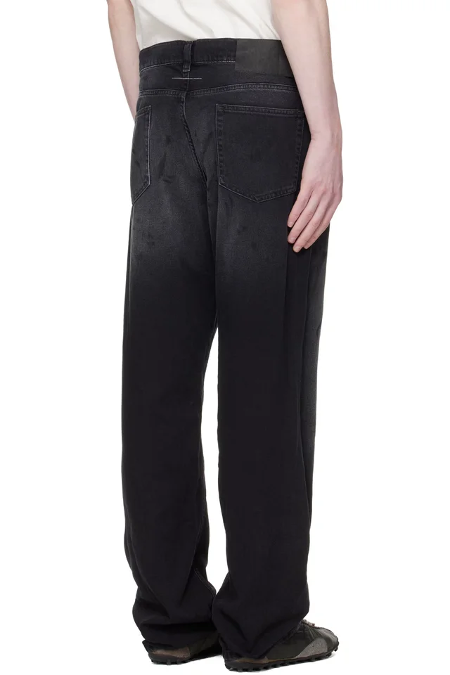 MM6 Maison Margiela Black Straight-Leg Jeans, photo 3 of 4 from SSENSE