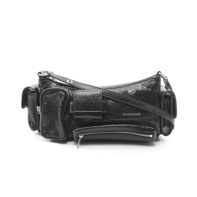 Balenciaga SUPERBUSY Leather Shoulder Bag in Leather from LuxUness