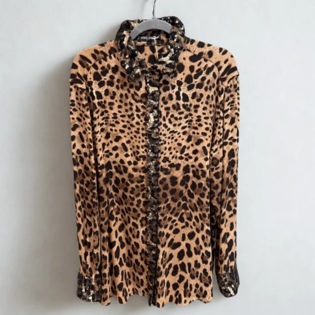 Dolce & Gabbana Leopard Print Shirt from Revivre Luxury Consignment