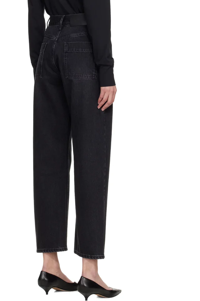 Studio Nicholson Black Ruthe Jeans, photo 3 of 4 from SSENSE