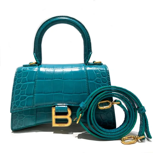 Balenciaga Hourglass XS Handbag Calfskin in Calfskin from The Reluxe