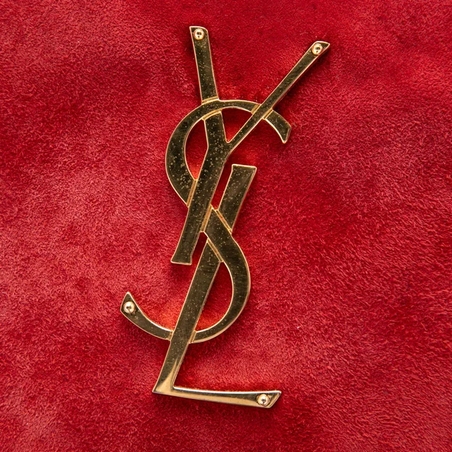 Red Saint Laurent Suede Monogram Fetish Tassel Crossbody in Red Suede from Designer Revival, photo 2 of 2
