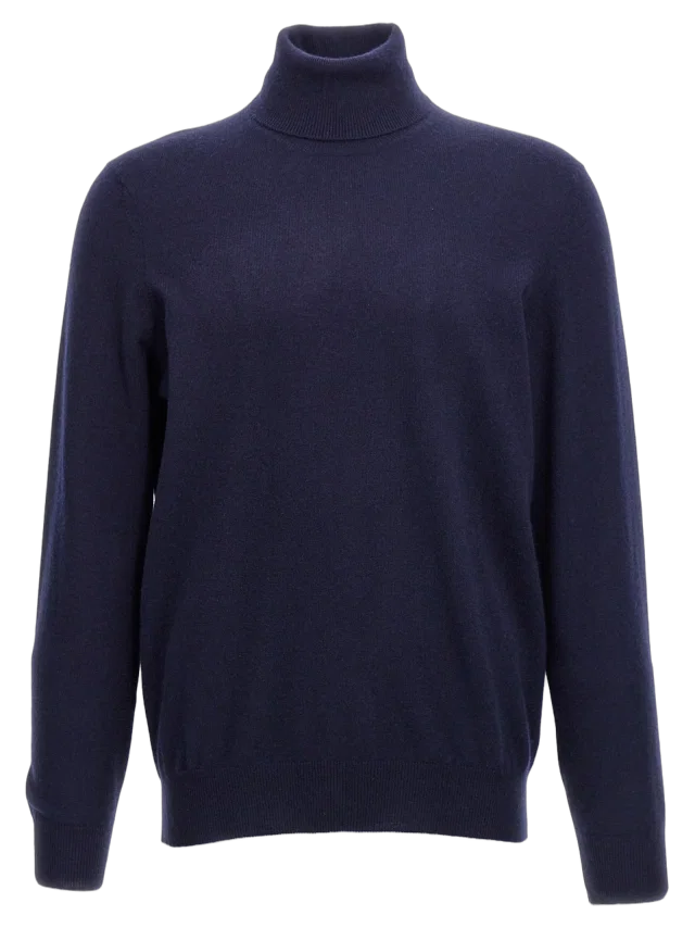 Brunello Cucinelli Cashmere Turtleneck Sweater — Blue in Blue, image 1 of 1 from italist