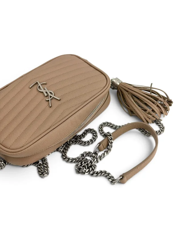 Saint Laurent Beige Lou Camera Bag in Beige Calfskin from Season 2 Consign, photo 6 of 10
