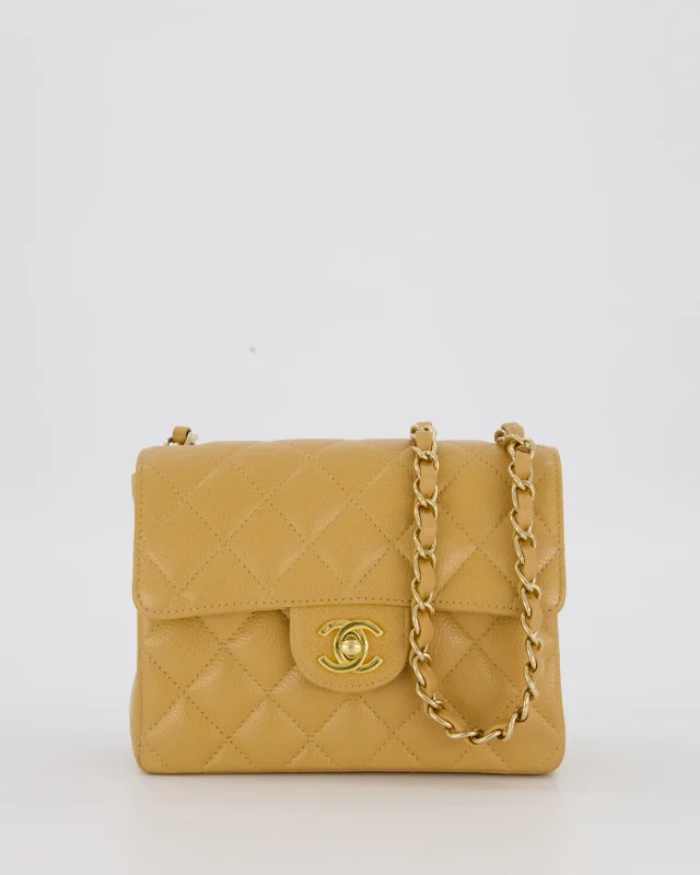 Chanel Vintage Mini Square Single Flap Bag in Caviar leather from Sellier, photo 2 of 12