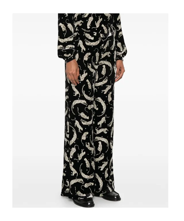 Forte Forte leopard-print velvet-effect trousers, photo 3 of 5 from SENSER