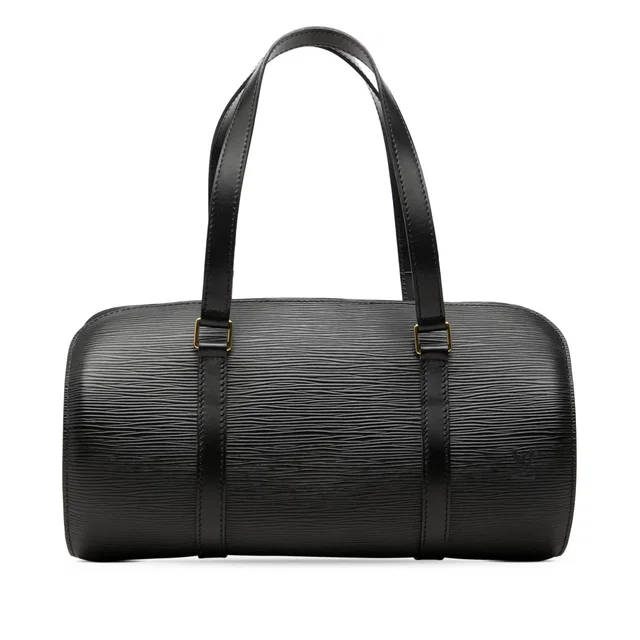 Black Louis Vuitton Epi Soufflot Handbag in Black Leather from Designer Revival