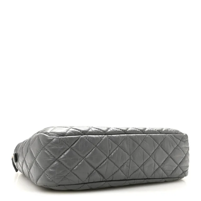 Chanel Aged Calfskin Quilted Large Reissue Camera Case Grey in Grey Calfskin from FASHIONPHILE, photo 4 of 10