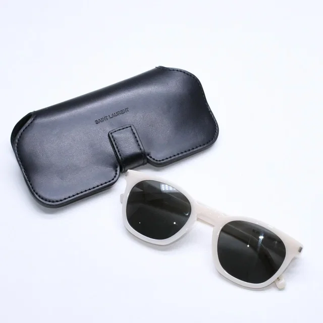 Saint Laurent Sunglasses Eyewear White Temple SL 28 in White from The Reluxe