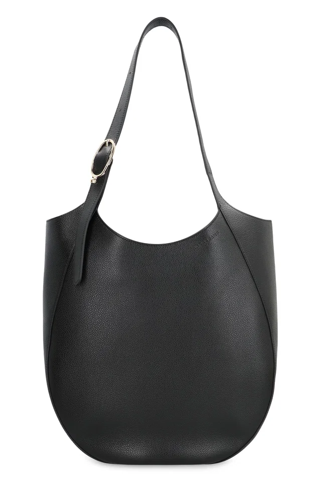 Longchamp Le Foulonné Shoulder Bag — Black Cowhide in Black Leather from HEWI