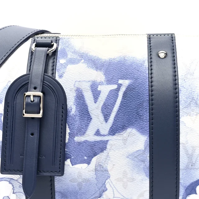Louis Vuitton Monogram Watercolor City Keepall Blue in Blue Coated canvas from FASHIONPHILE, photo 7 of 9