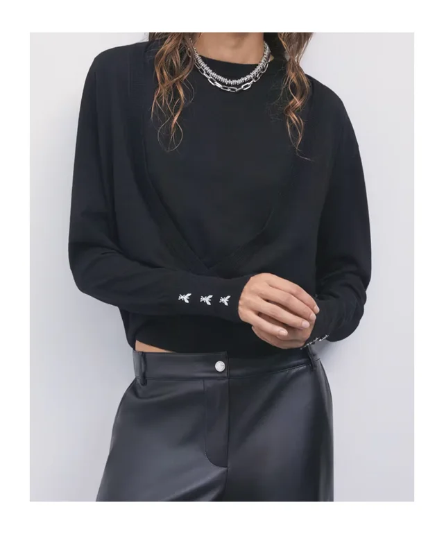 Patrizia Pepe Crew-neck long-sleeve knit top, photo 2 of 5 from SENSER