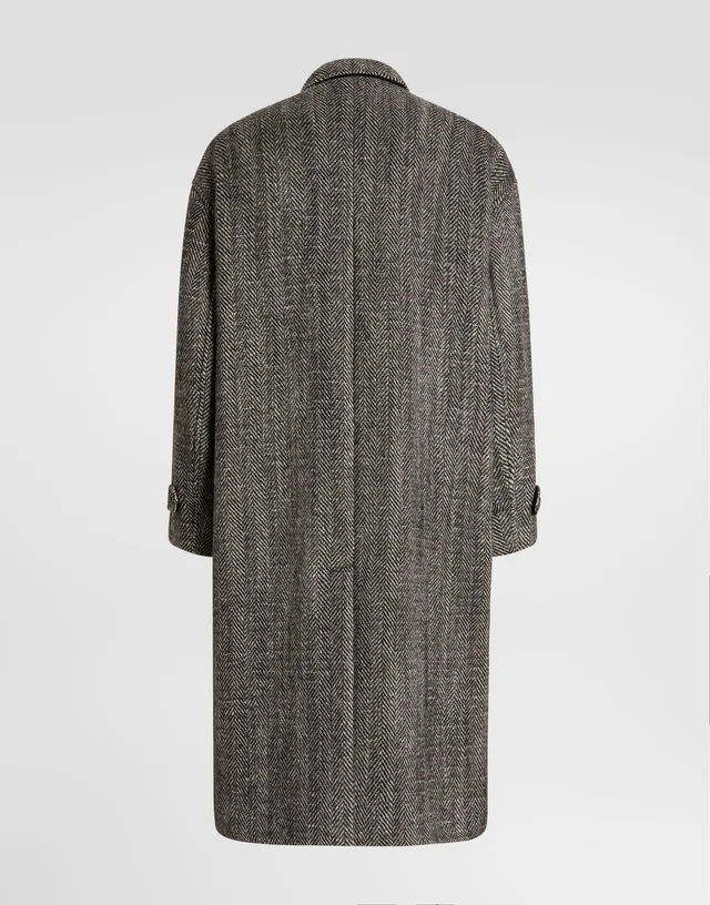 Dolce & Gabbana single-breasted wool-blend chevron coat, photo 2 of 4 from SENSER