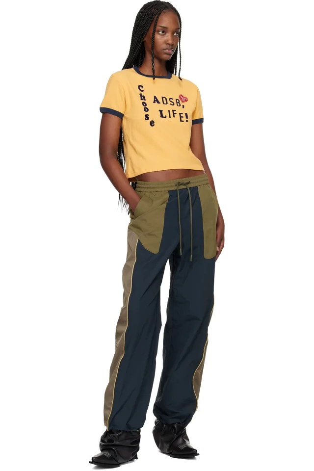 Andersson Bell Yellow 'Adsb' Flocking Baby Ringer T-shirt, photo 4 of 4 from SSENSE