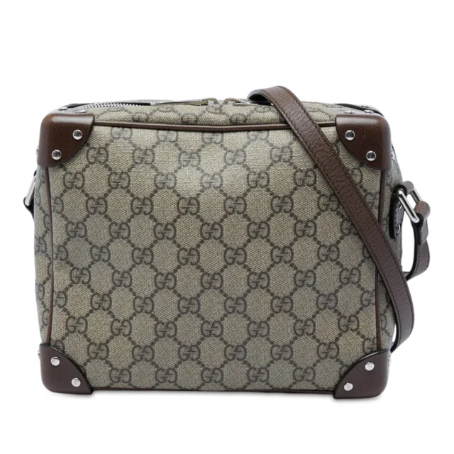 Beige Gucci GG Supreme Soft Trunk Crossbody in Beige Coated canvas from Designer Revival