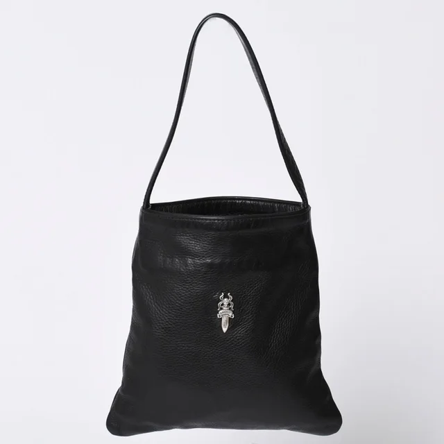 Chrome Hearts Dagger Dracula Bag Handbag Decoration Black 925 Sterling Silver in Black Leather from The Reluxe
