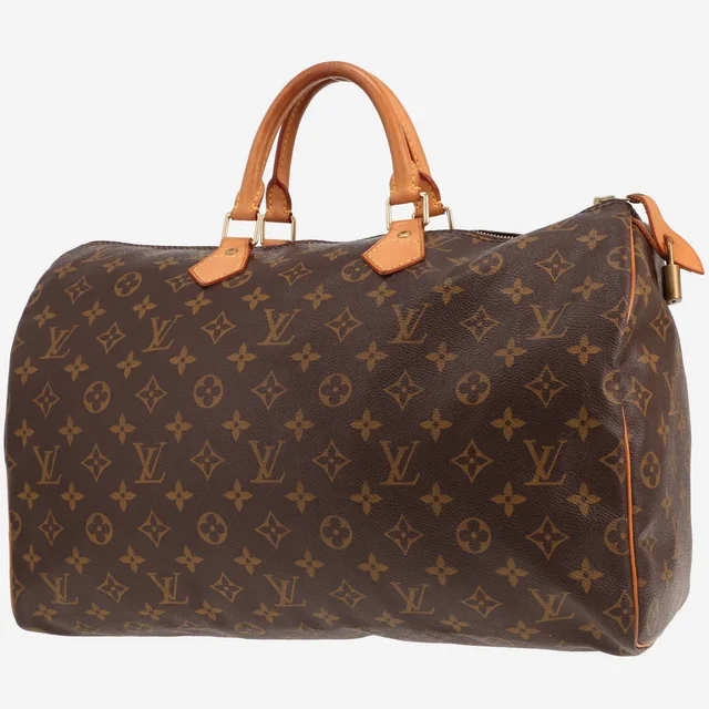 Louis Vuitton Speedy 40 handbag in brown Monogram canvas and natural leather in Brown Coated canvas from Collector Square