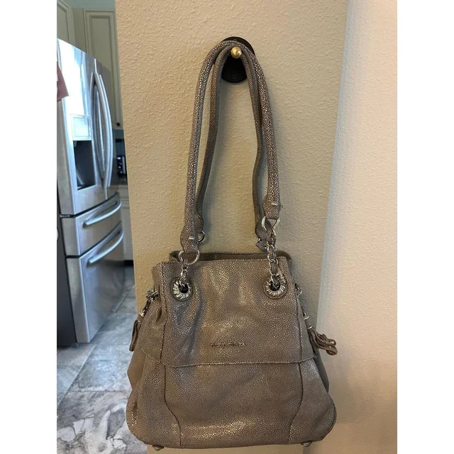 Judith Leiber Women's Shoulder bags - Grey/Silver in gray|silver from Depop, photo 1 of 1