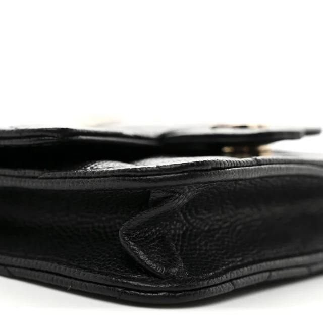 Chanel Caviar Quilted Mini Chain Belt Bag Black in Black Caviar leather from FASHIONPHILE, photo 10 of 11