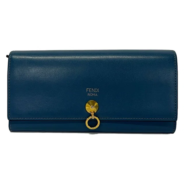 Fendi Wallet by the Way Navy Leather in Navy Leather from The Reluxe