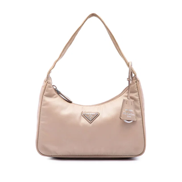 Beige Prada Mini Tessuto Re Edition 2000 Shoulder Bag in Beige Nylon from Designer Revival, photo 1 of 1