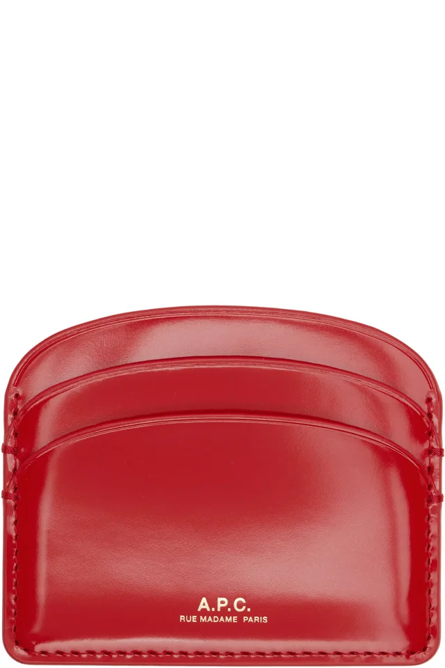 A.P.C. Red Demi-Lune Card Holder, image 1 of 1 from SSENSE