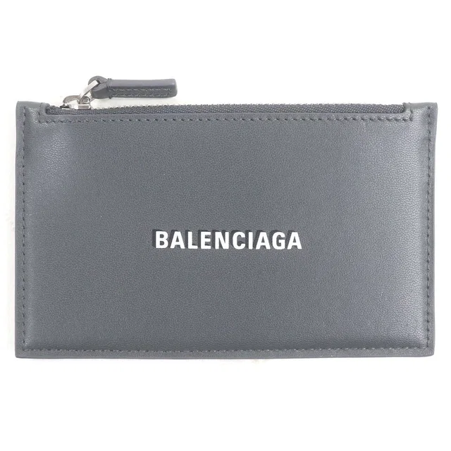 Balenciaga Logo Leather Zip in Leather from The Reluxe