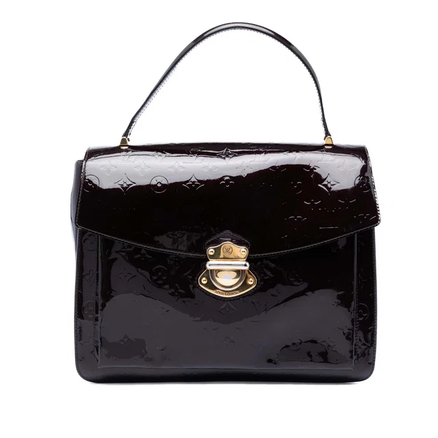 Purple Louis Vuitton Monogram Vernis Romaine Handbag in Purple Leather from Designer Revival