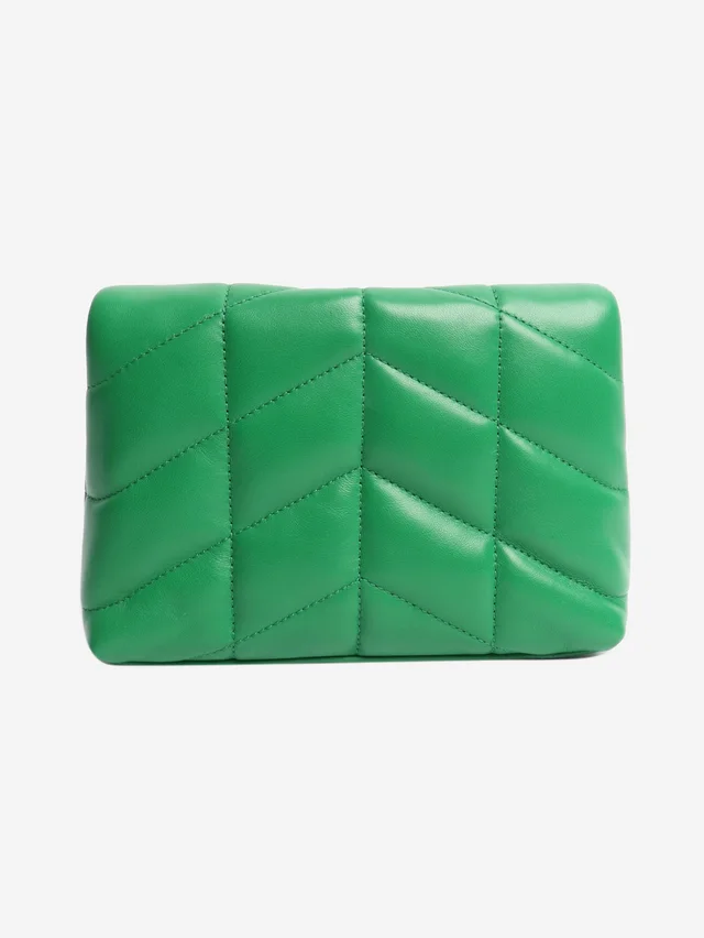 Saint Laurent Green Loulou quilted clutch in Green Leather from Sign of the Times, photo 2 of 2
