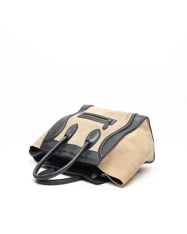 Celine Luggage Mini Bag in Suede from A Retro Tale, photo 5 of 15