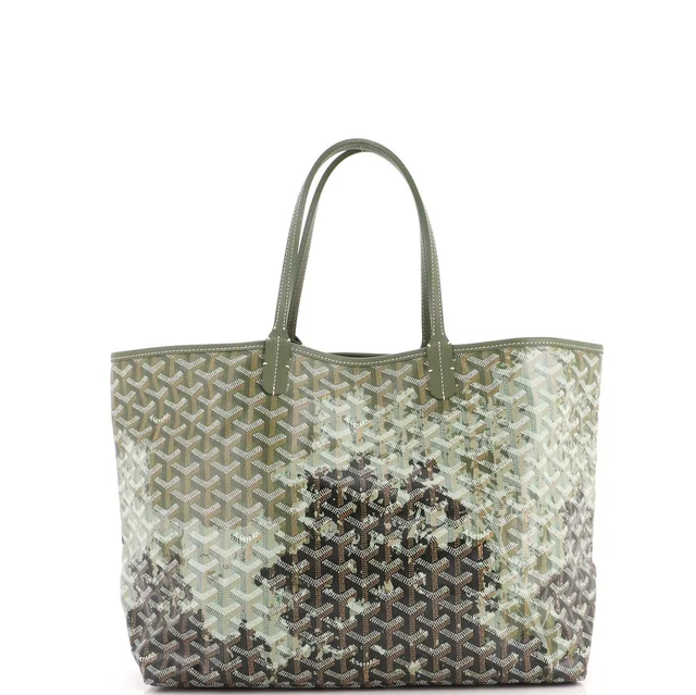 Goyard Saint Louis Tote Limited Edition Canopee Coated Canvas PM in green Coated canvas from Rebag