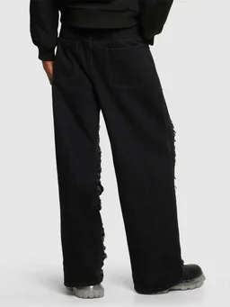 Dion Lee Wide-leg jeans with applied details in 100% Cotton, photo 3 of 5 from LUISAVIAROMA