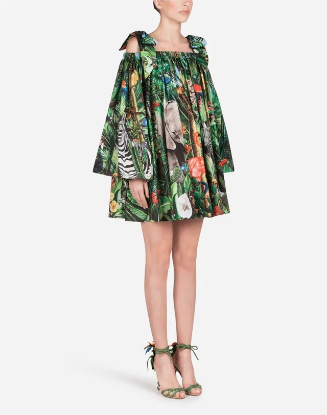 Dolce & Gabbana Dress Multicolor Jungla in Multicolor from Luxury Promise