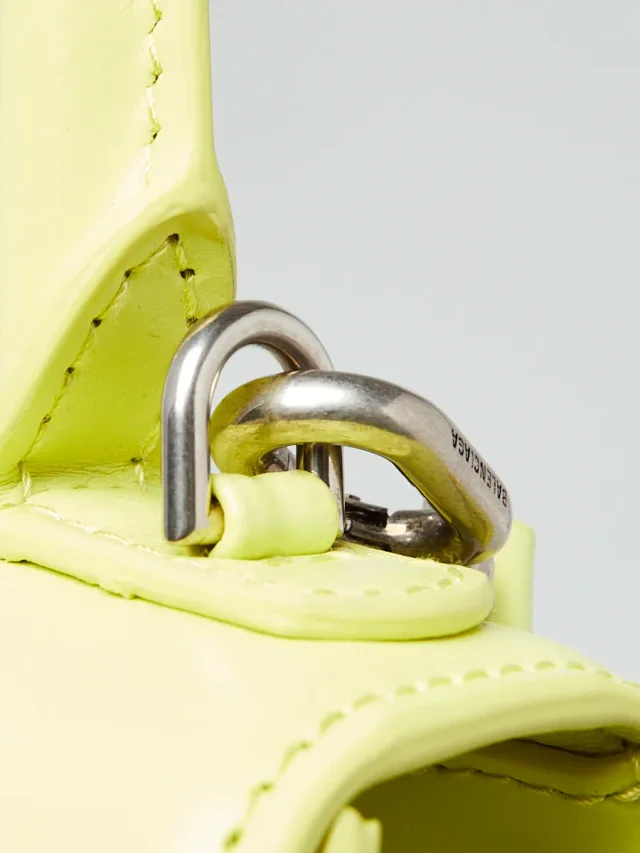 Balenciaga Smooth Leather Hourglass XS Top Handle Bag in Yellow Leather from Yoogis, photo 6 of 14