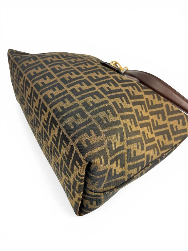 Fendi Vintage Zucca Gold Clasp Hobo in Gold from Season 2 Consign, photo 3 of 3