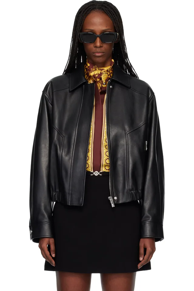 Black Blouson Leather Jacket