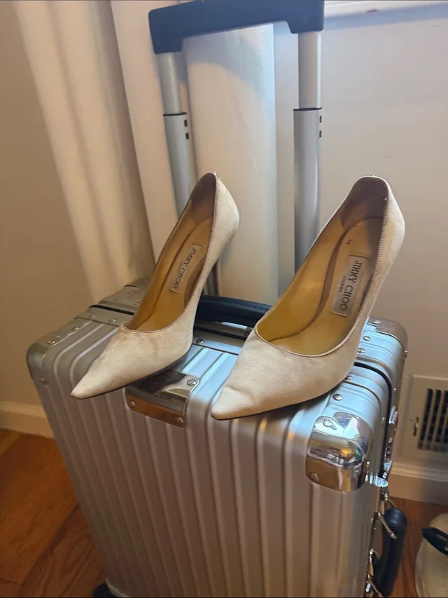 Jimmy Choo Ivory Pointed-Toe Leather Pumps in brown|neutral Leather from Poshmark