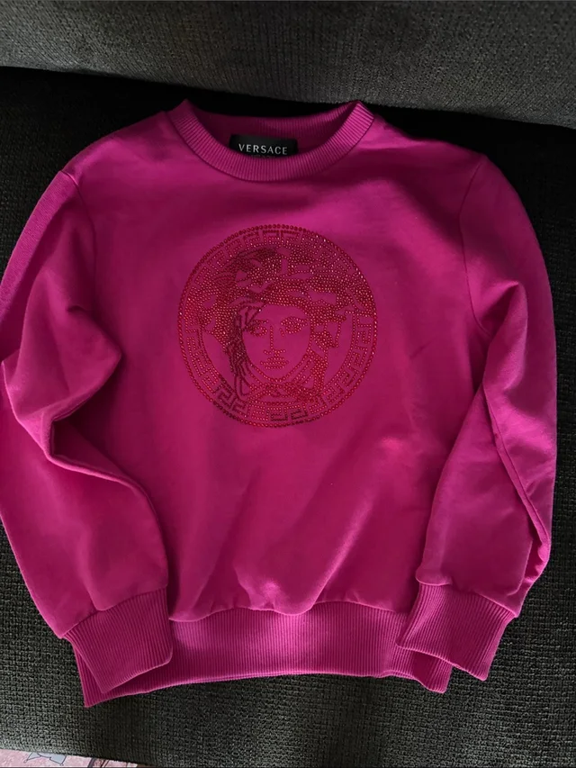 Versace Men’s Fuchsia Crystal Medusa Crewneck Sweater in pink from Poshmark