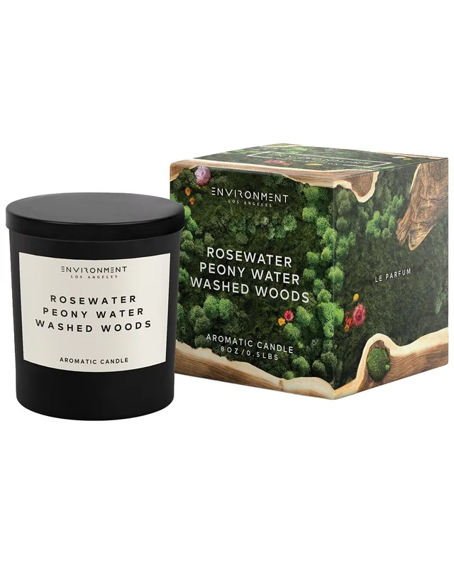 ENVIRONMENT Los Angeles ENVIRONMENT 8Oz Candle Inspired by Issey Miyake L'Eau D'Issey® Rosewater, Peony Water & Washed Woods, image 1 of 1 from Rue La La